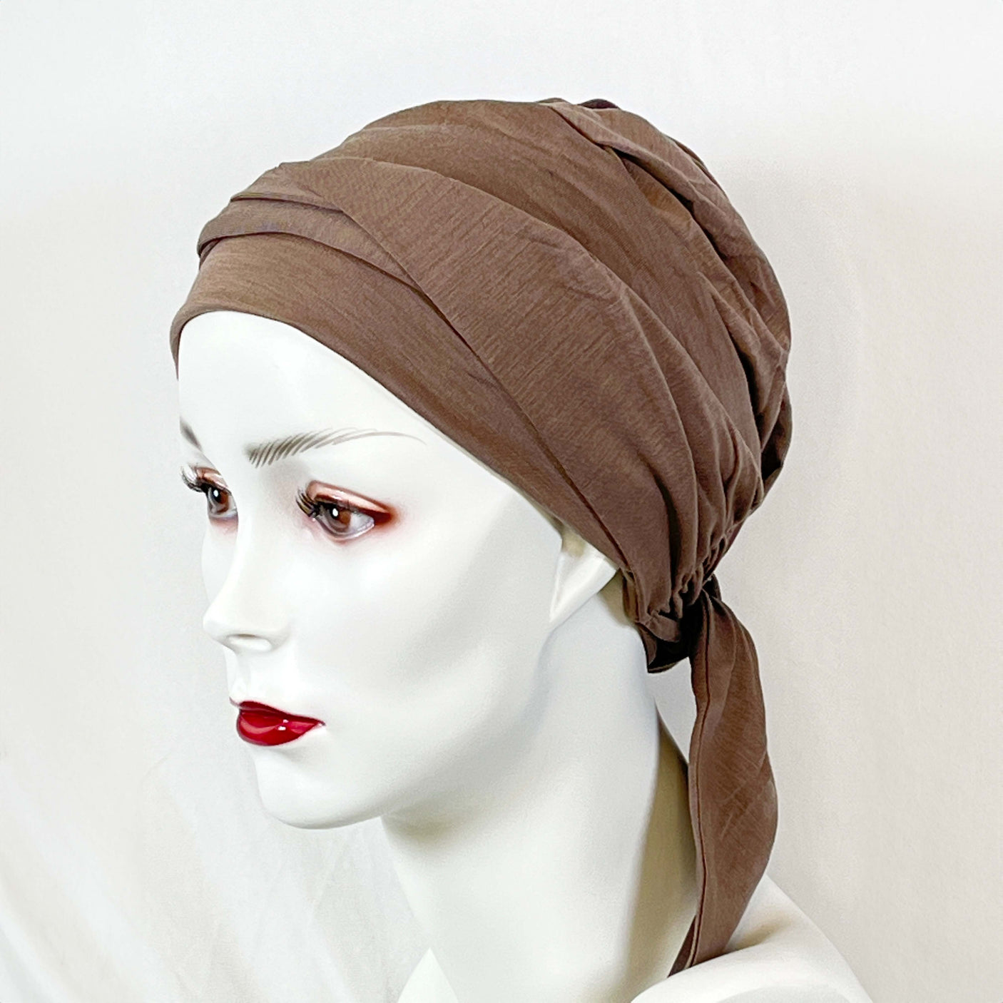 Turban Unifarben mit Band