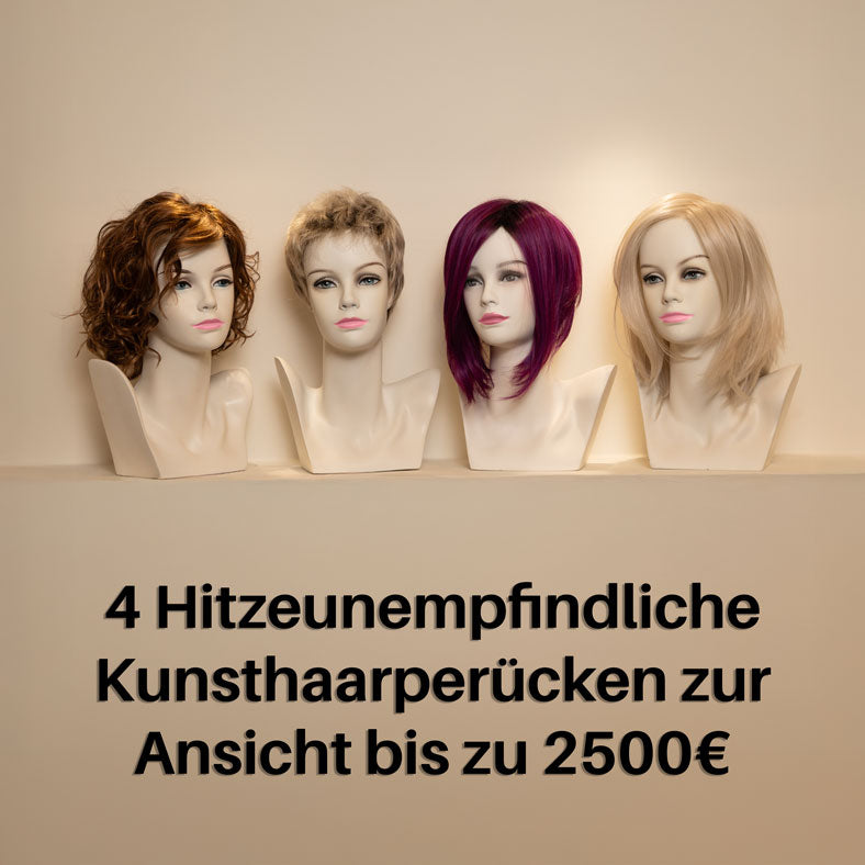 4 Hitzeunempfindliche Kunsthaarperücke zur Ansicht bis zu 2500€