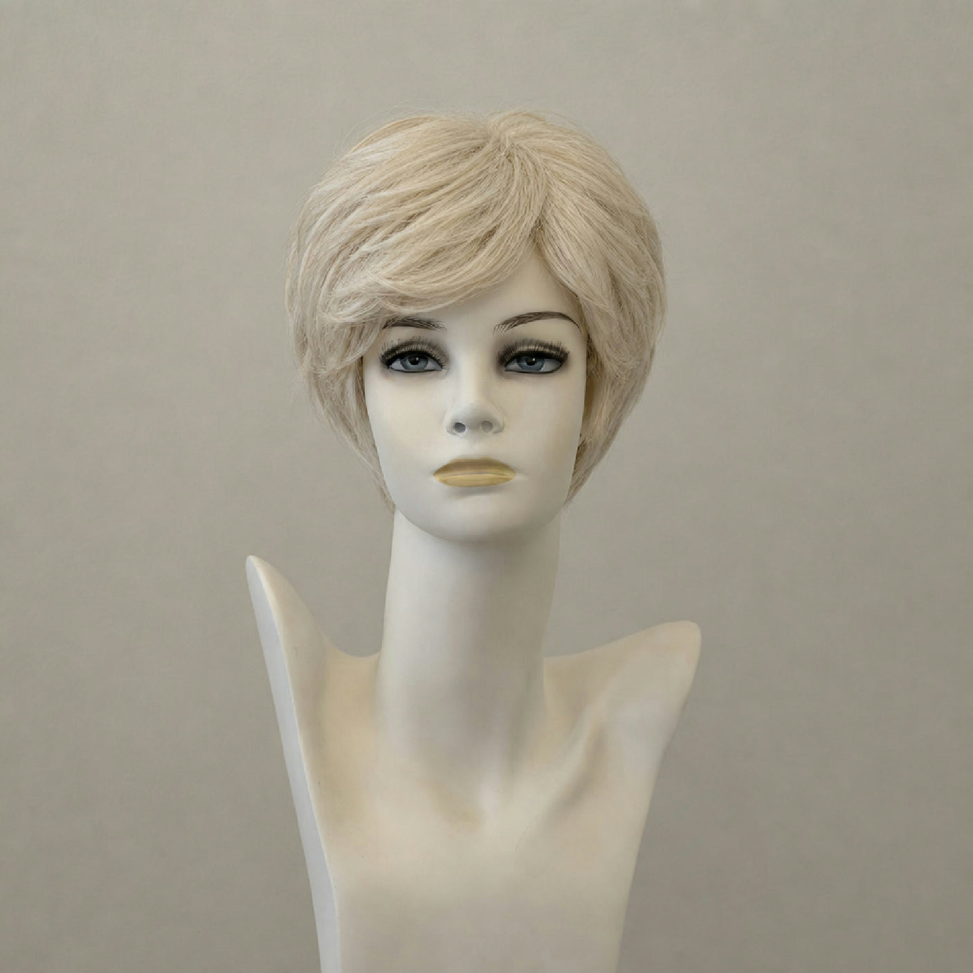 Kurze braun-blonde Bob-Perücke mit Monofilament und Lace Front
