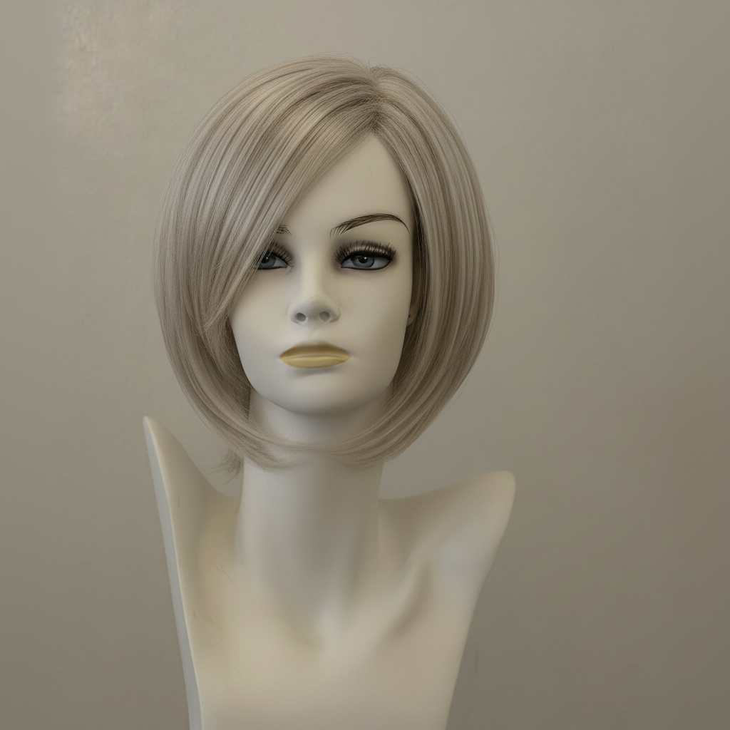 Perücke Amanda Mono SF, mittellang, kastanienbraun mit Highlights