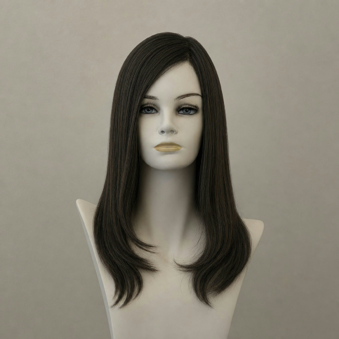 Lange, wellige Perücke Anastasia Dark Mocca