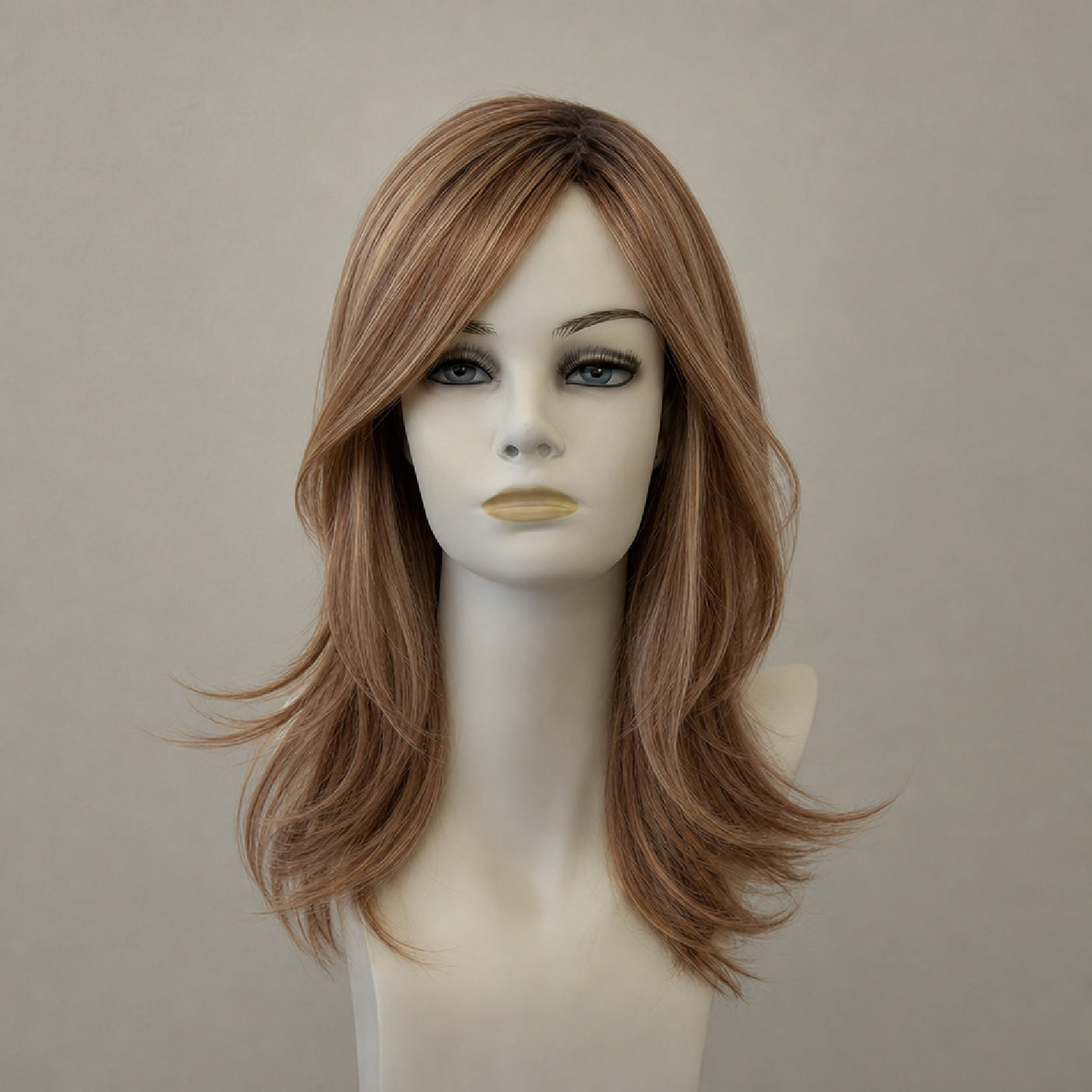 Terracotta Gold Lacefront Perücke – lang, gewellt