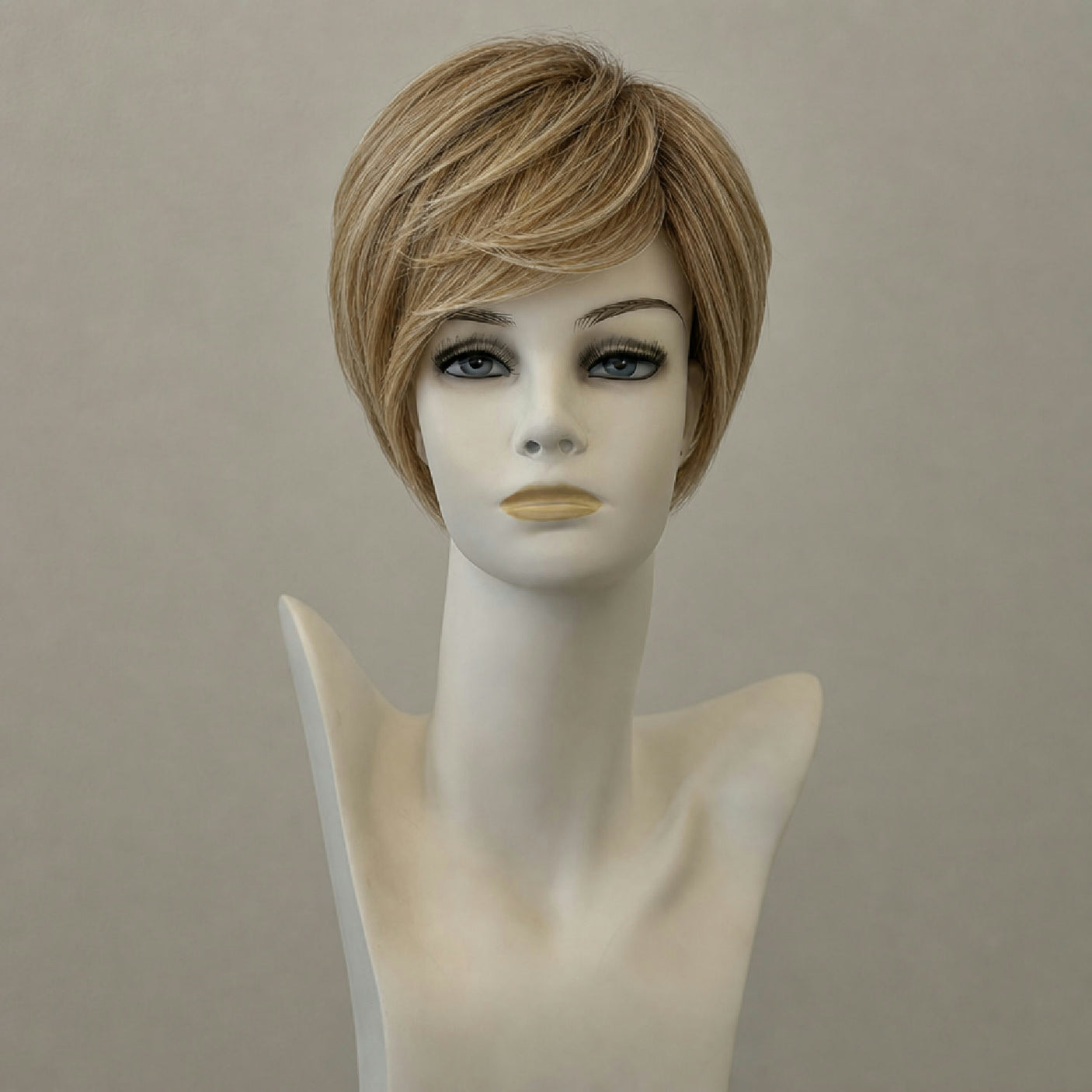 Blonde Perücke "Angie II" – mittellang, wellig