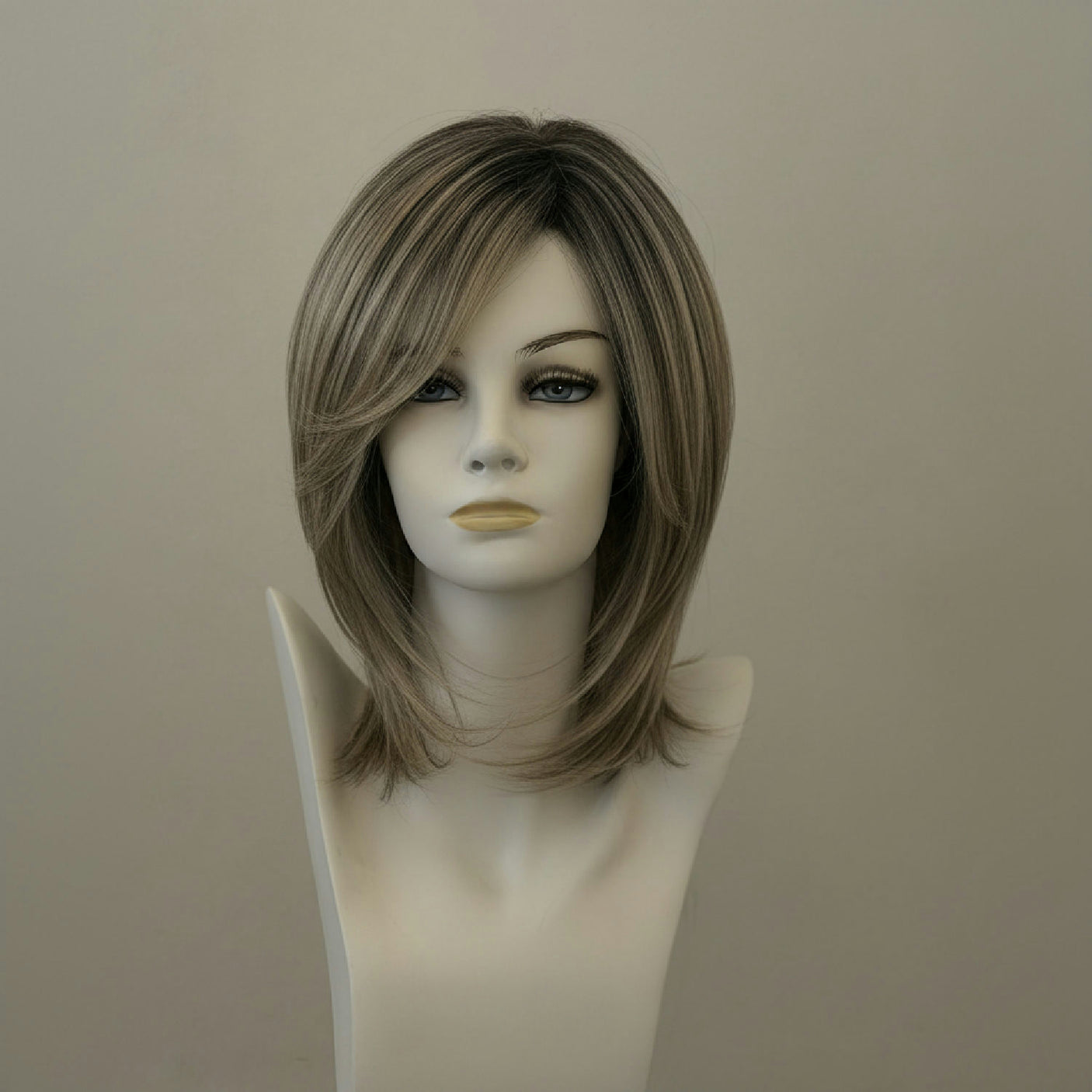 Gl15-26 Honeycomb Blonde Lace Perücke, schulterlang, glatt