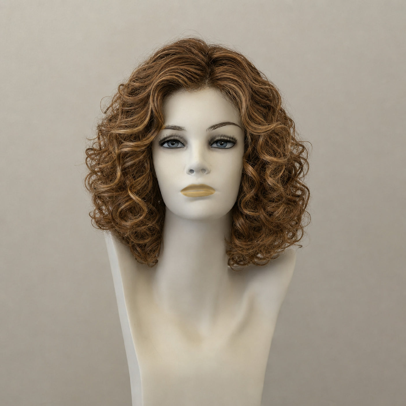 Dunkelbraun/kupferfarbene Ombré-Perücke für Damen, schulterlang