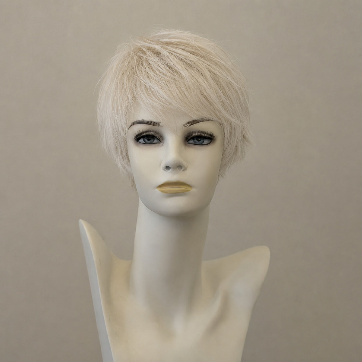 Platinblonde Mix Perücke im Beat-Stil
