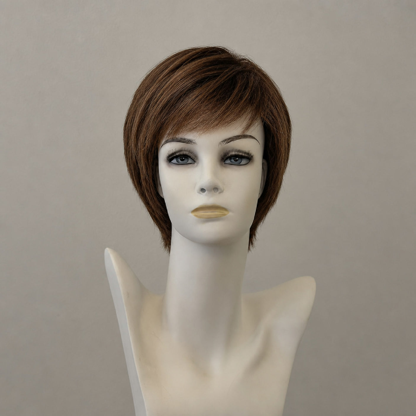 Braune Kurze Bob-Perücke Lacefront mit Seitenscheitel
