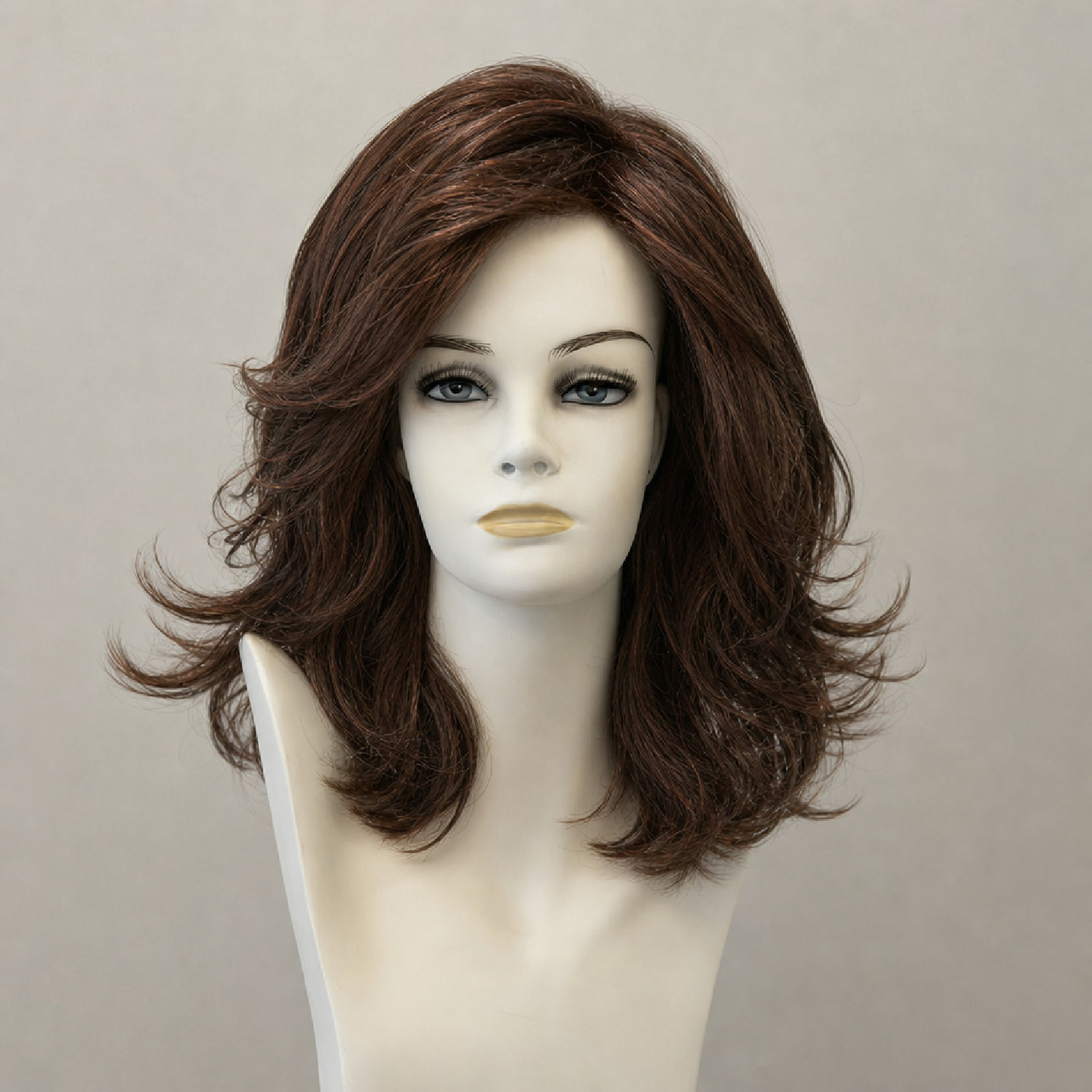 Dunkelblonde Perücke, lange Wellen, Carmen-Stil