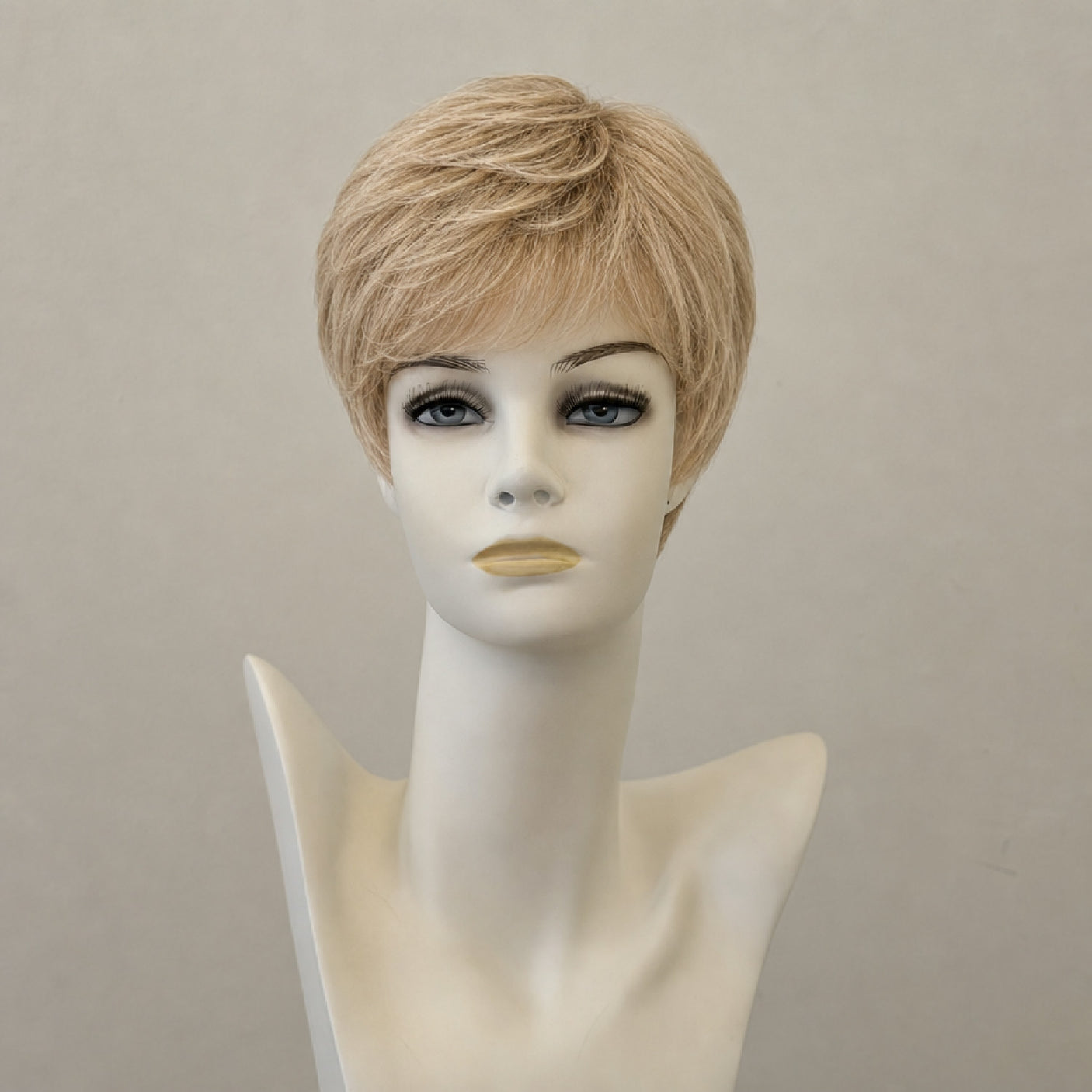 Lange, wellige Blond-Perücke mit Monofilament-Spitze