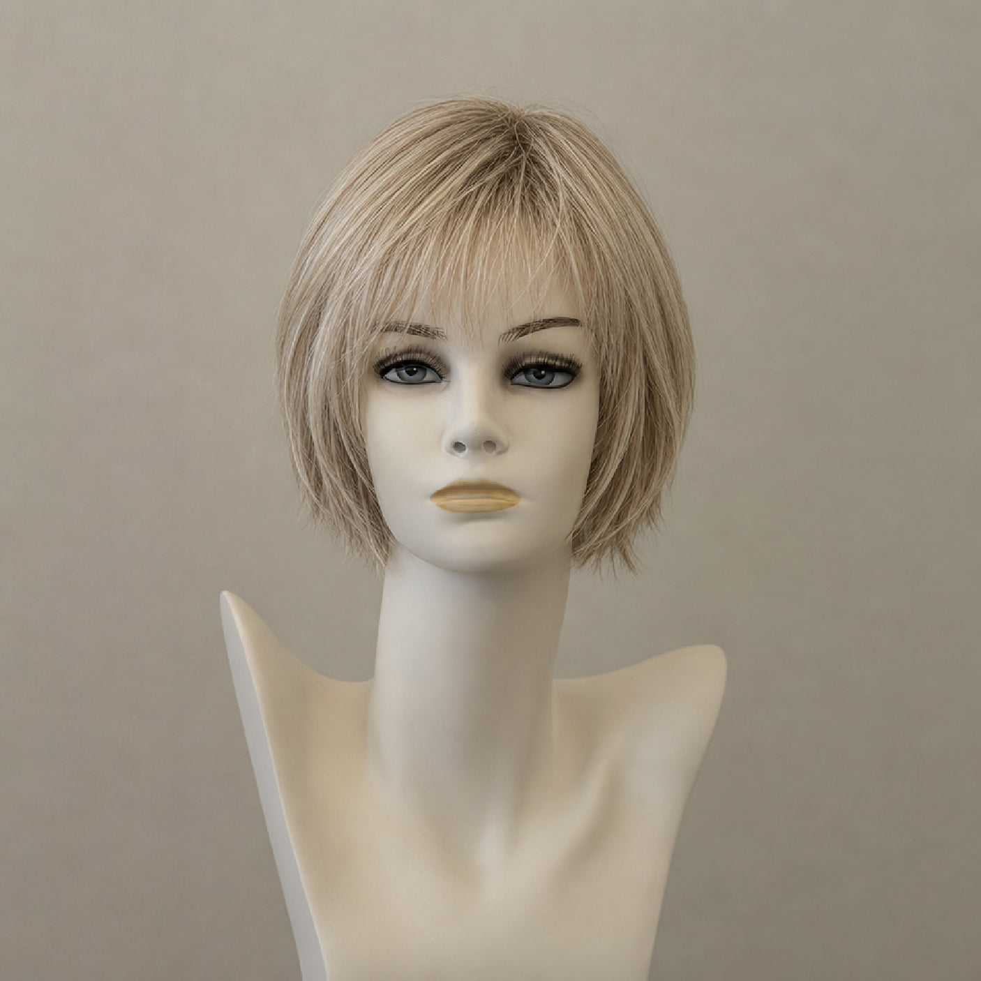 Perücke Page Haare, perlblond mit dunklem Ansatz