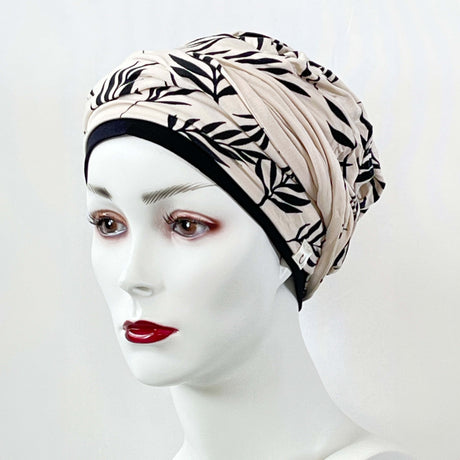 Two-piece set of hats and undercaps with print
