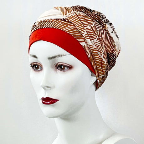 Two-piece set of hats and undercaps with print