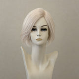 Silberblonde Perücke mit Wurzelansatz, mittellang, natürlicher Look