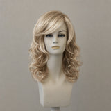 Kurze blonde Perücke Adriana Lace, gewellt, mit Highlights