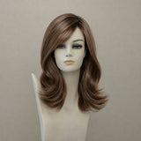 Kurze blonde Perücke Alesia mit Karamell-Highlights, Mono Lace Soft
