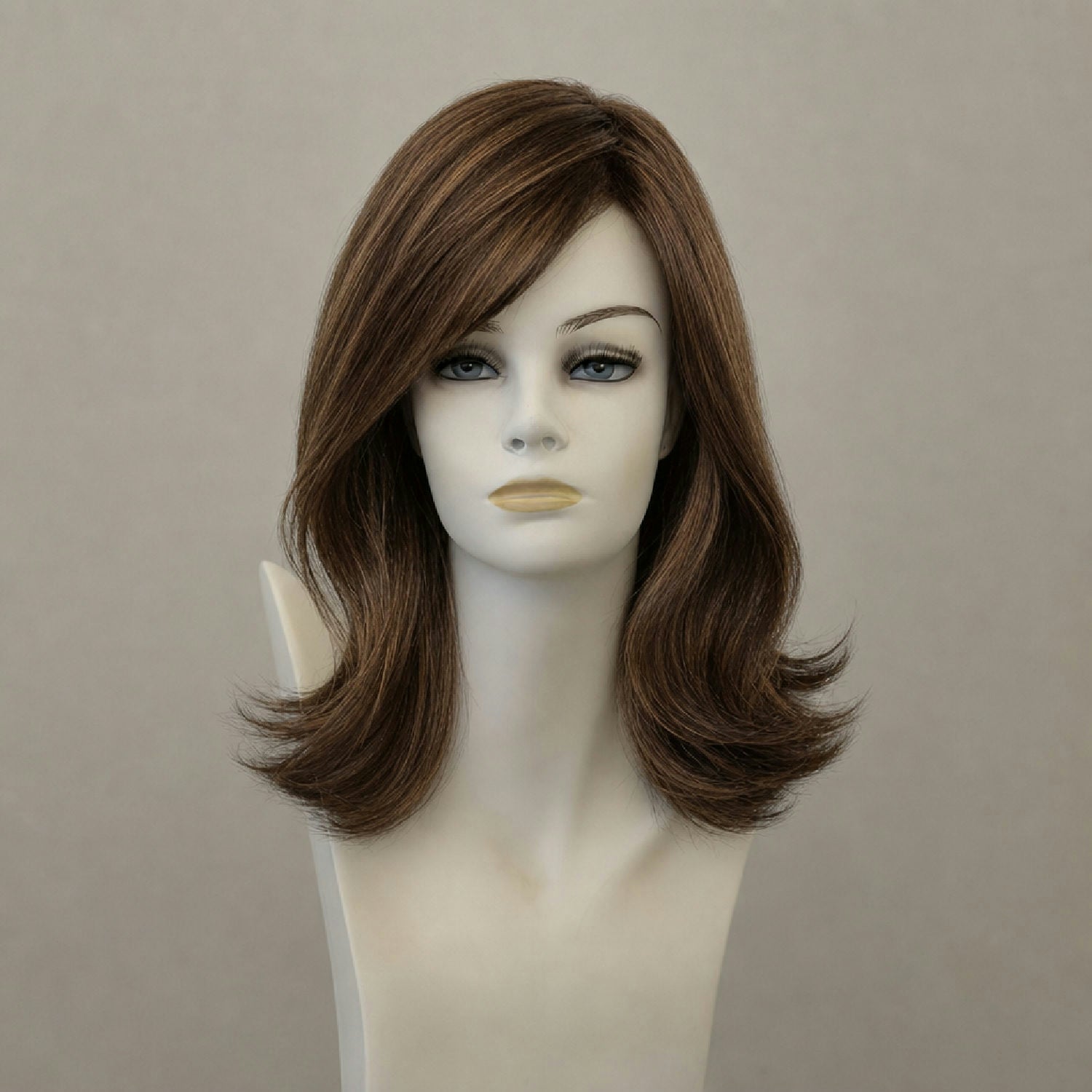 Alesia Perücke: Mocca Mix (8/6/27), lang, mit Mono Lace