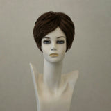 Kurze braune Perücke mit Monofilament und Lacefront