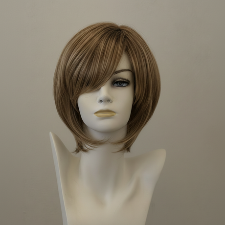 Amanda Mono SF: Mittellange, schulterlange Perücke in Butterscotch-Farbe