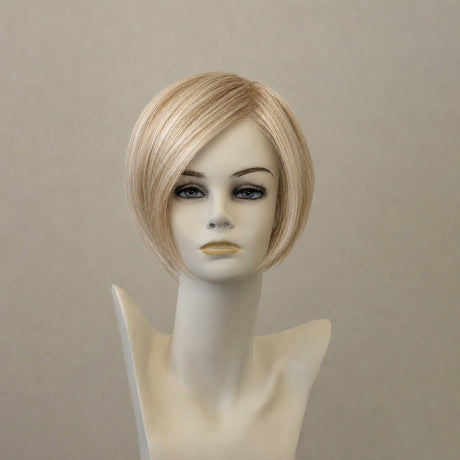 Danish Blond Bob Perücke mit dunkelblondem Ansatz und Monofilament-Oberteil