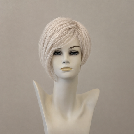 Amaze Perücke, silberblond gesträhnt, schulterlang