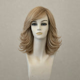 Aschblonde Perücke: Amelia Mono Lace, mittellang, mit Wurzelansatz