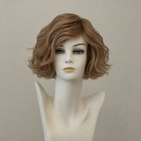 Perücke American Salon Caramel Fudge – schulterlang, wellig, braun mit Highlights