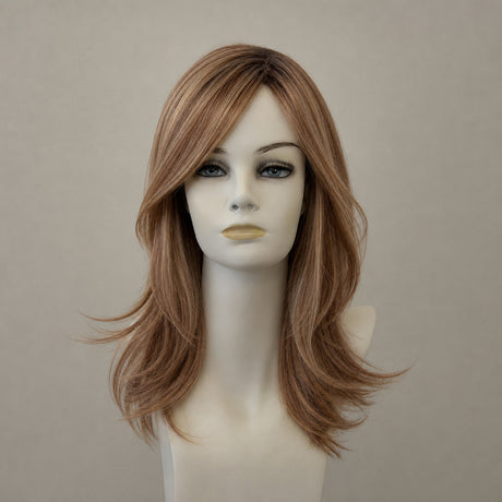 Terracotta Gold Lacefront Perücke – lang, gewellt