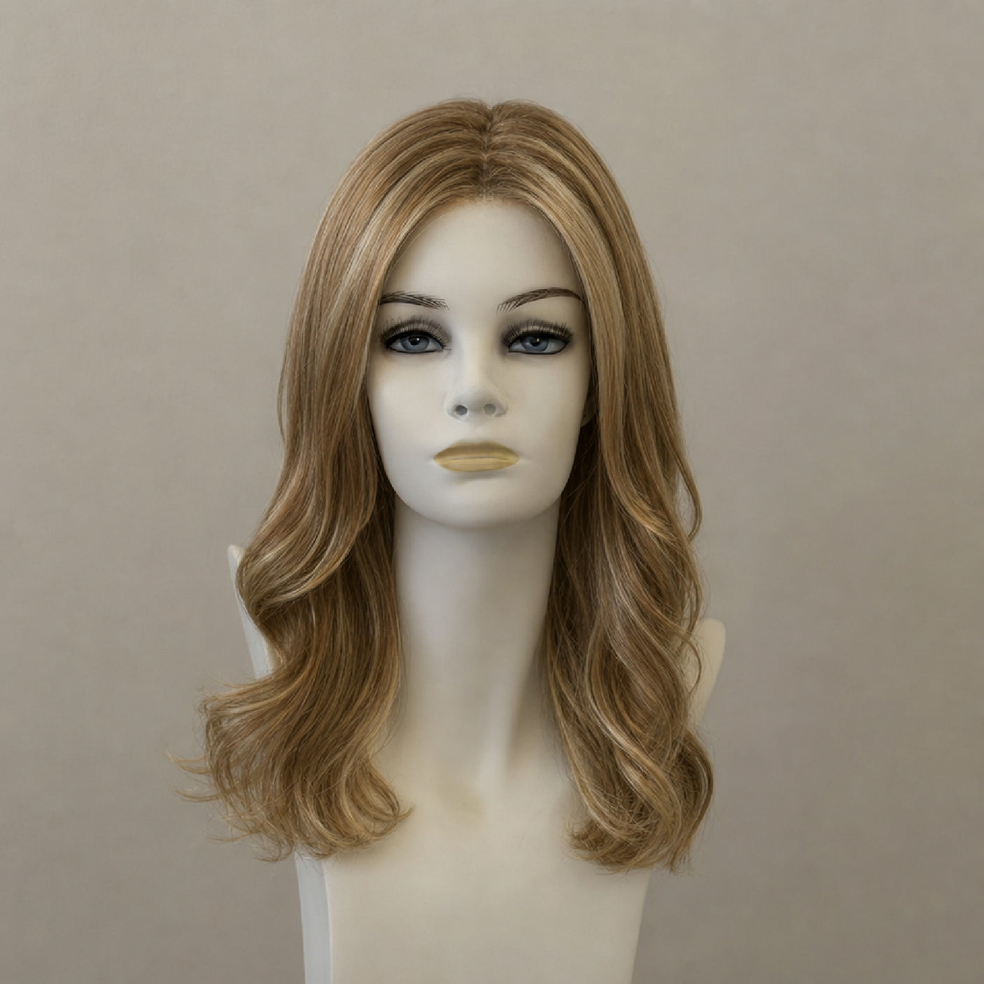 Getönte Ombré-Perücke Mediumblond/Dänischblond, mittellang
