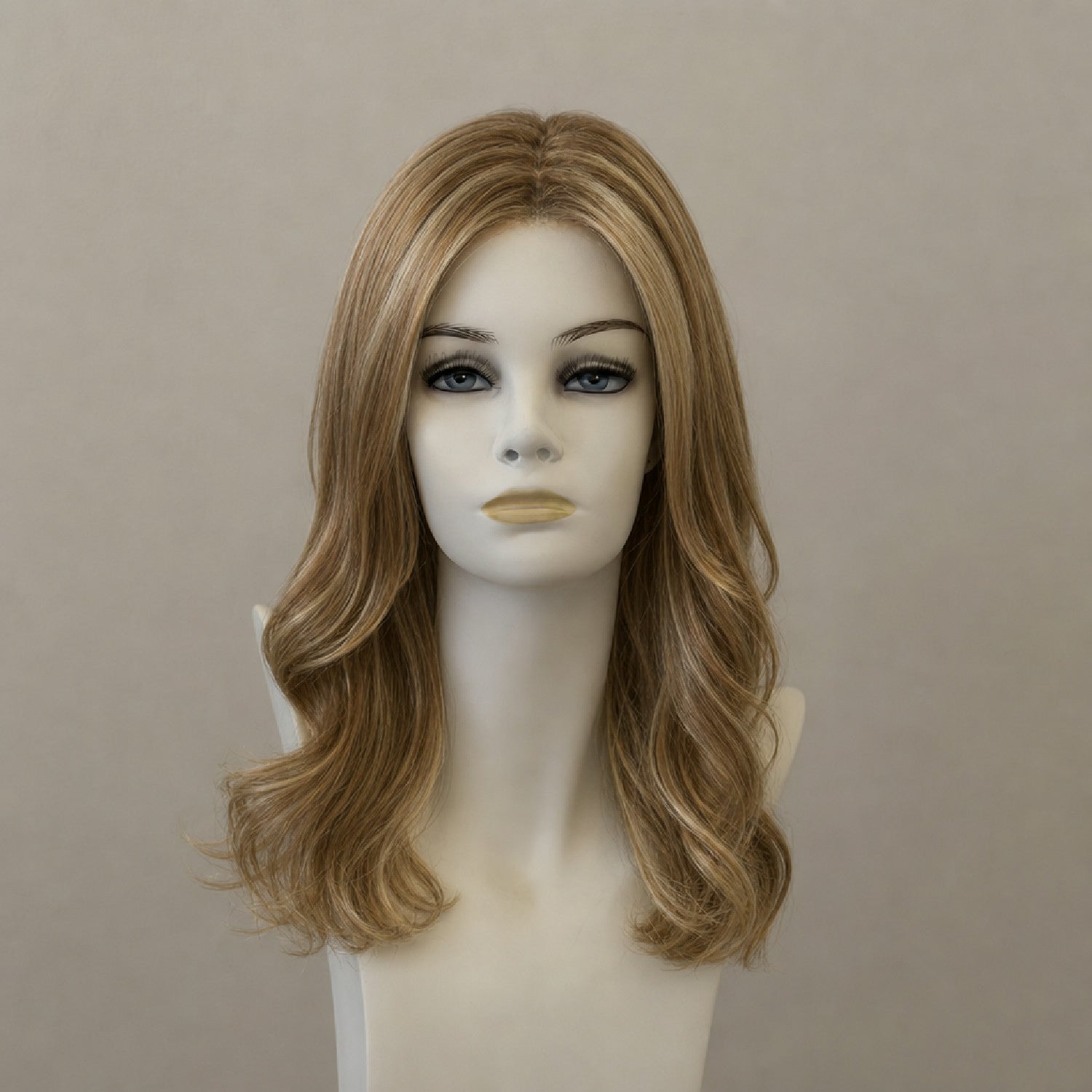 Getönte Ombré-Perücke Mediumblond/Dänischblond, mittellang