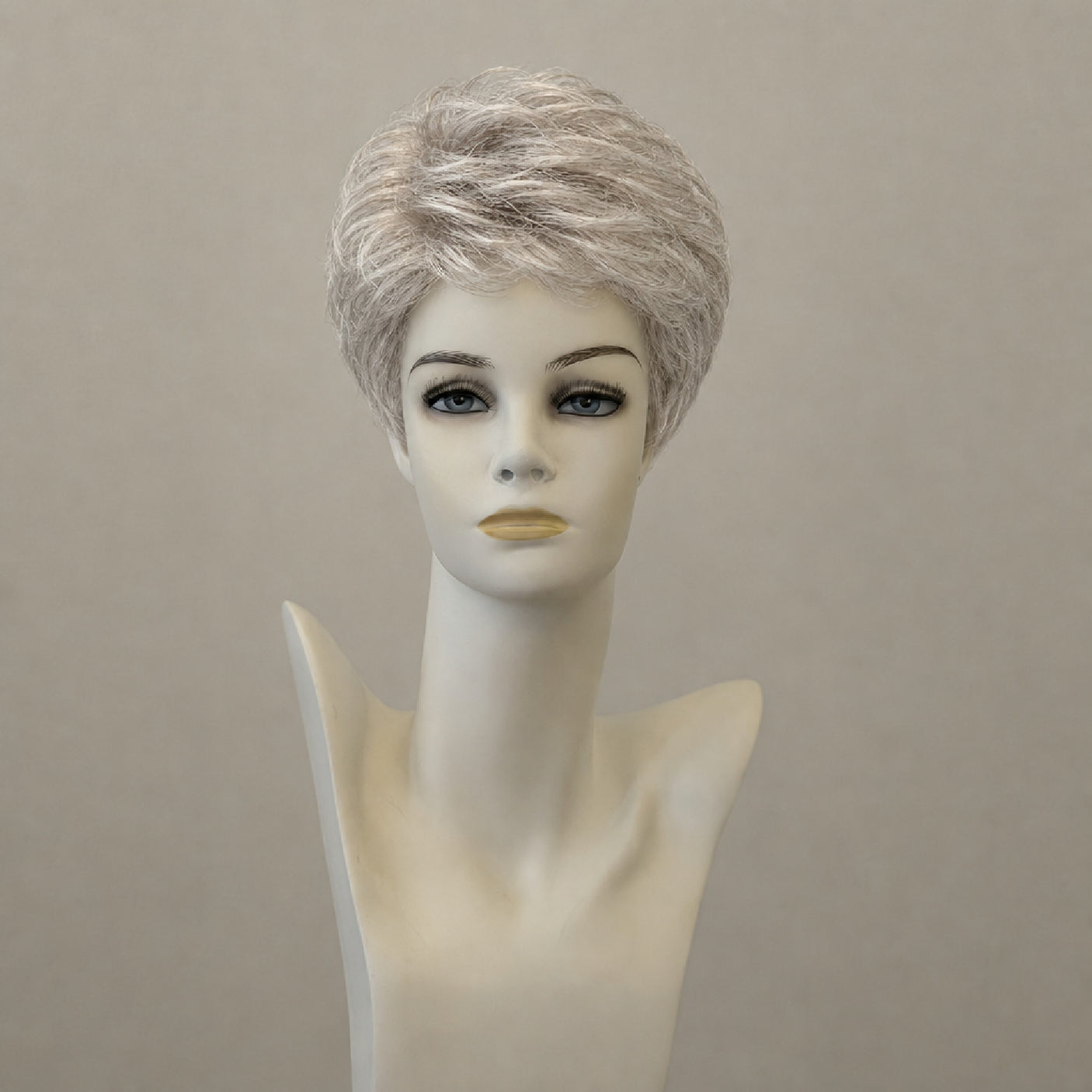 Kurze Perücke hellblond mit Lace Front