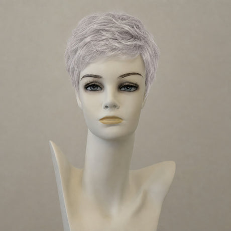 Perücke Anna SF, lange blonde Damenperücke, mittellanger Bob, hellblond mit Highlights