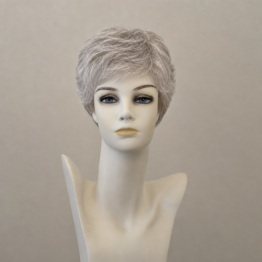 Kurze blonde Perücke im Mix-Look