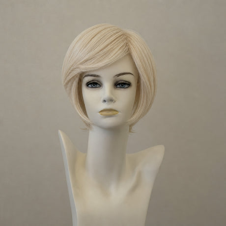 Kurze, gewellte Perücke Ashley in heller Honigblond-Mischung, Lace Front