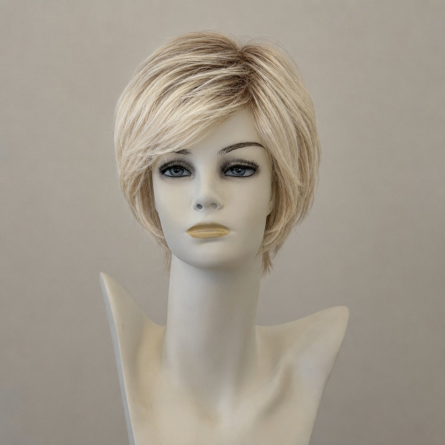 Ashley Mono Lace Perücke, hellbraun mit blonden Strähnen, schulterlang
