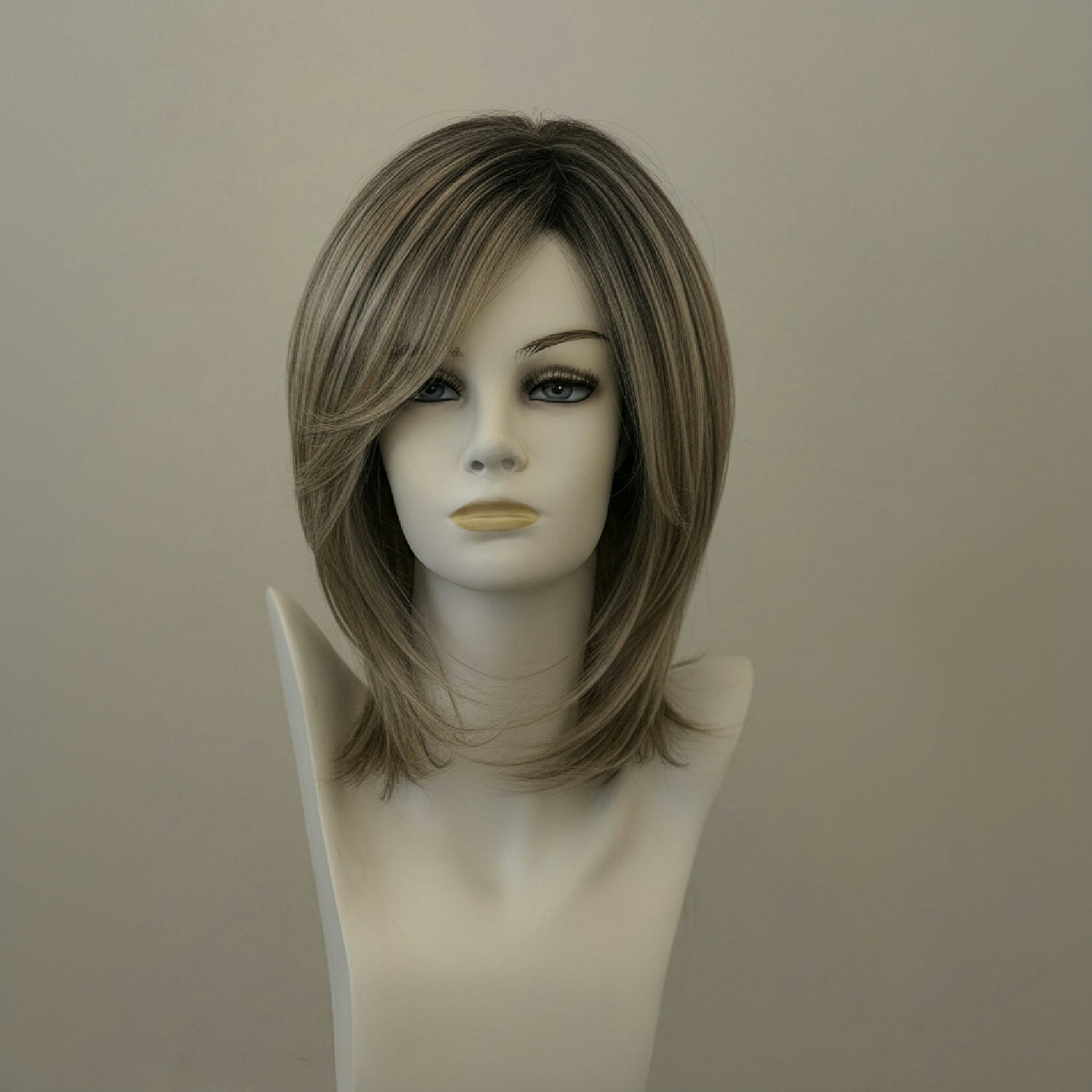 Gl15-26 Honeycomb Blonde Lace Perücke, schulterlang, glatt