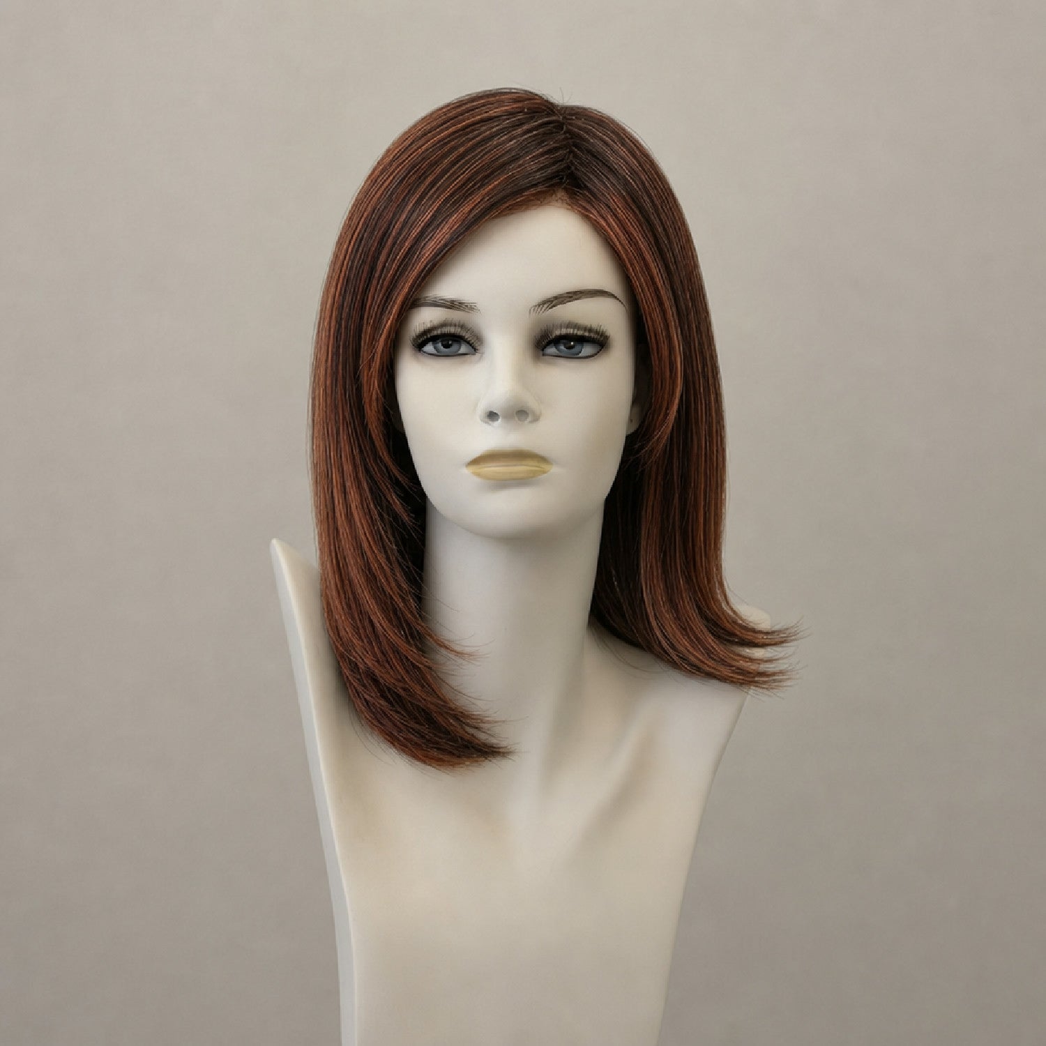 Perücke Attention Lace, mittellang, honigblond mit kupferroten Strähnen