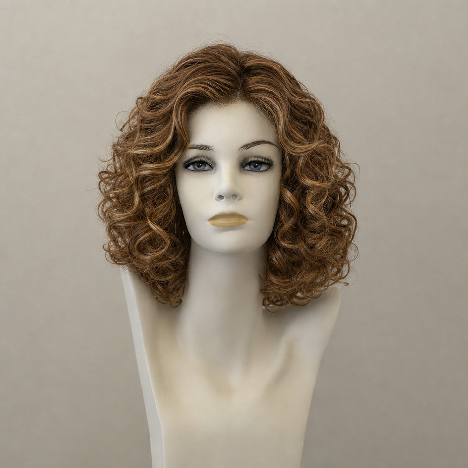 Dunkelbraun/kupferfarbene Ombré-Perücke für Damen, schulterlang