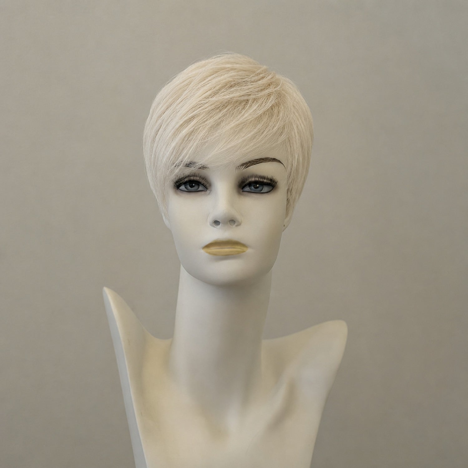 Platinblonde Perücke Avola, Kunsthaar, Monofilament-Oberkopf