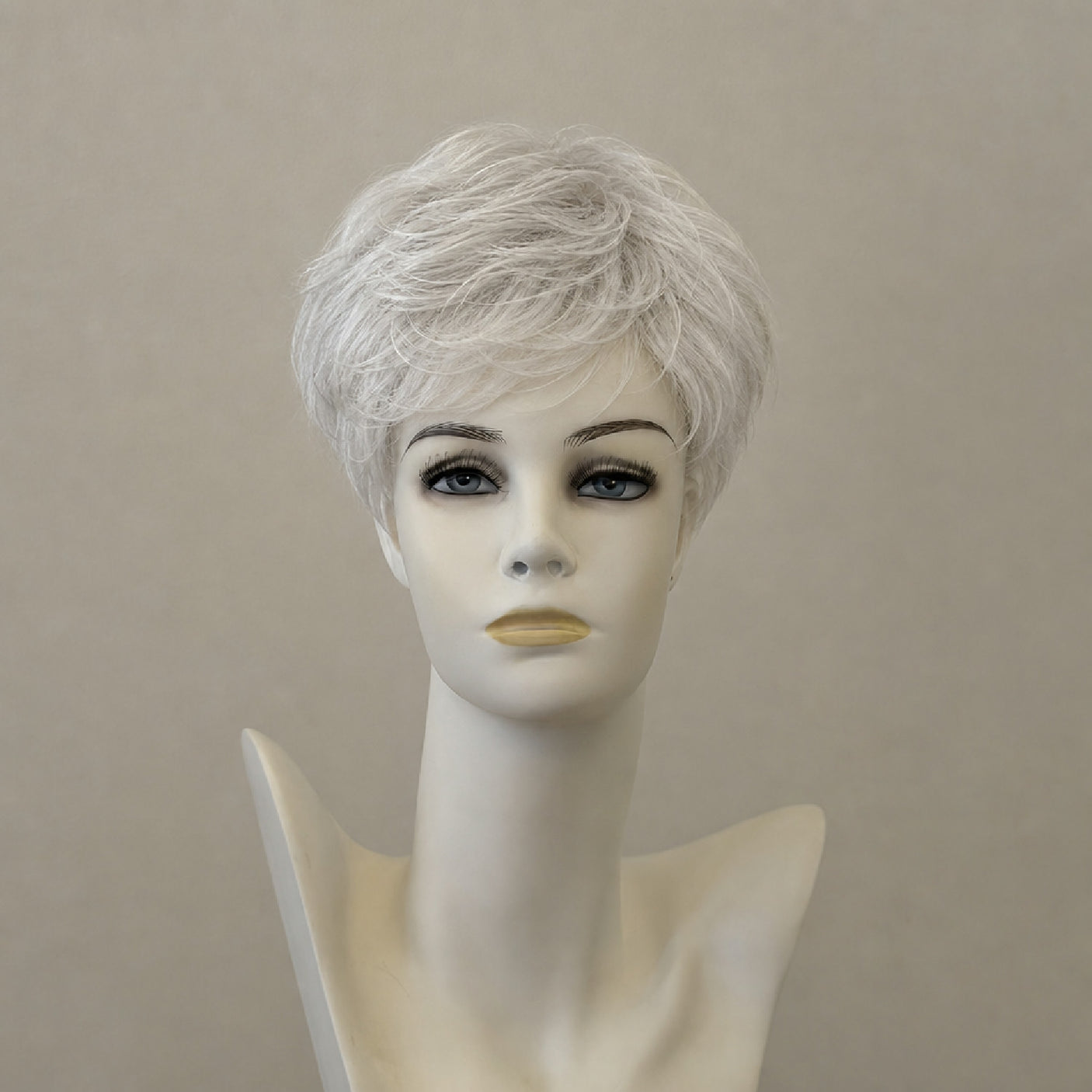 Kurze blonde Perücke, mittellang, Monofilament