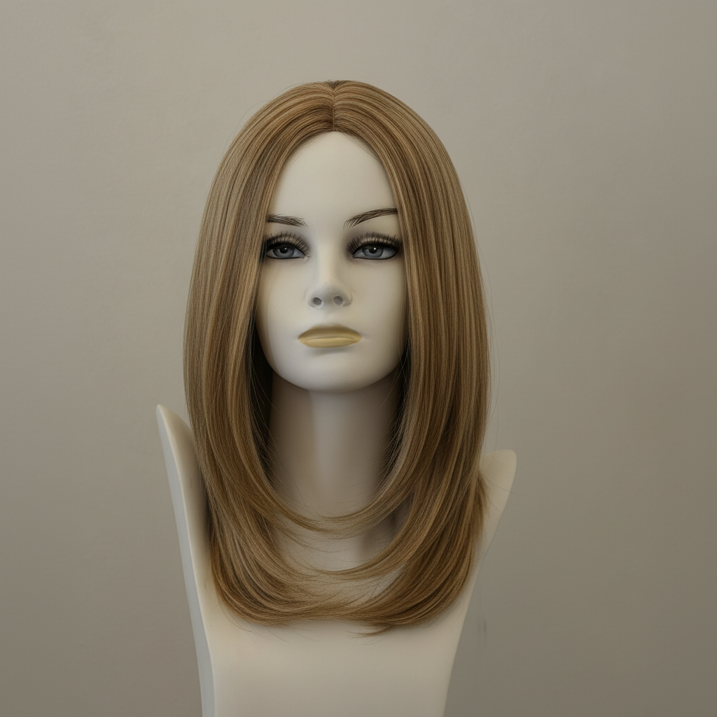 Beso Lace Perücke, Ginger Mix, schulterlang, gesträhnt