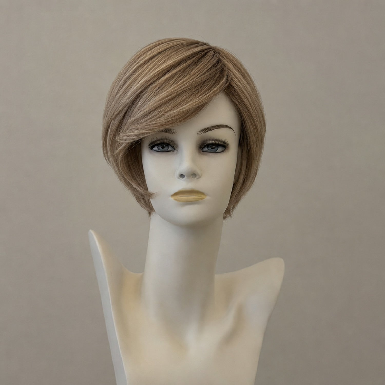 Kurze Bob-Perücke in Blond mit seitlichem Pony