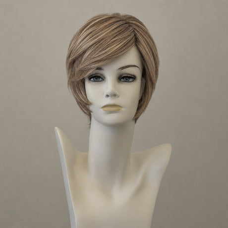 Bikini Mono Lace Perücke in Mocca Frost – schulterlang, wellig