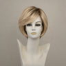 Kurze blonde Perücke mit Spitzenfront, Längenmix, natürliche Haarwelle
