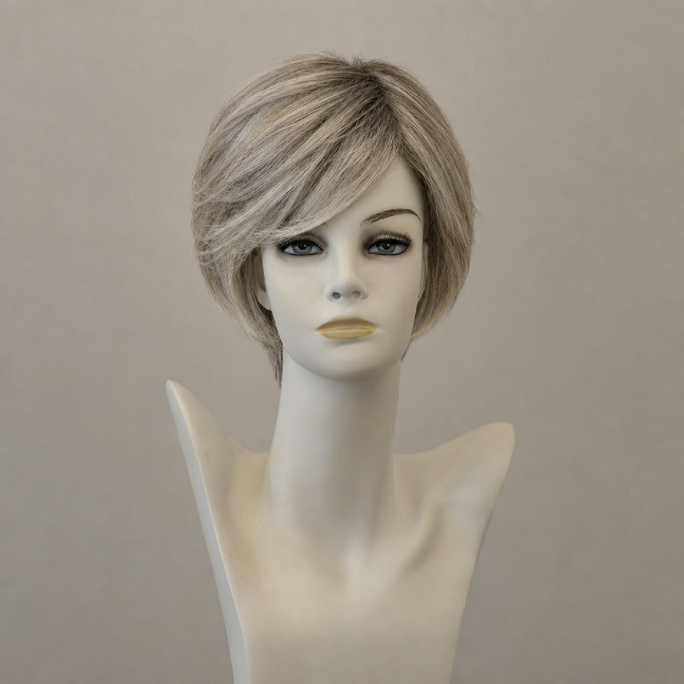 Wellenförmige, blonde Perücke mit Spitze: Bikini Mono Large