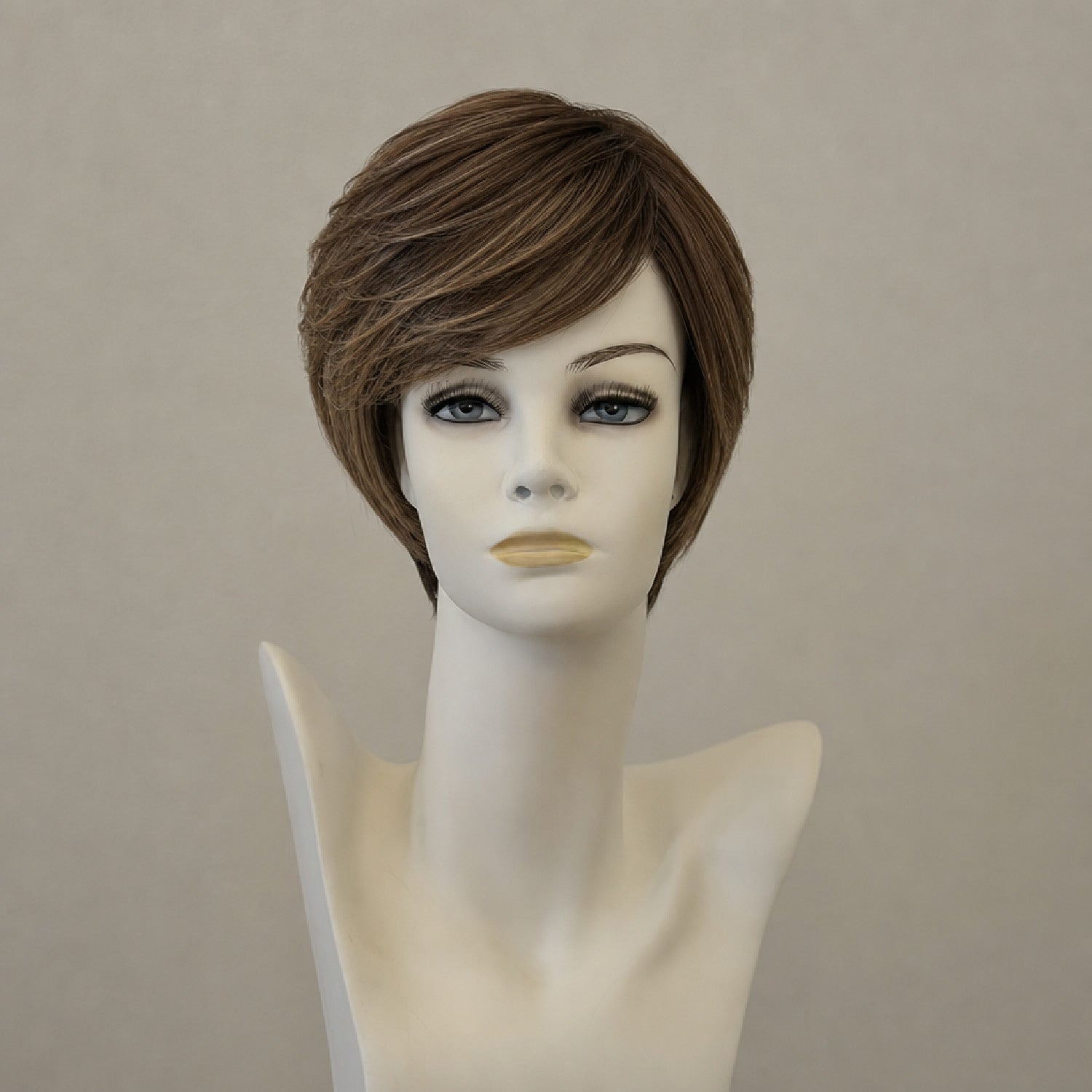 Kurze blonde Perücke, mittellang, Lace-Front, Monofilament-Oberteil