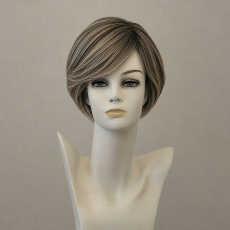 Blonde Lace-Front-Perücke, mittellang, gesträhnt