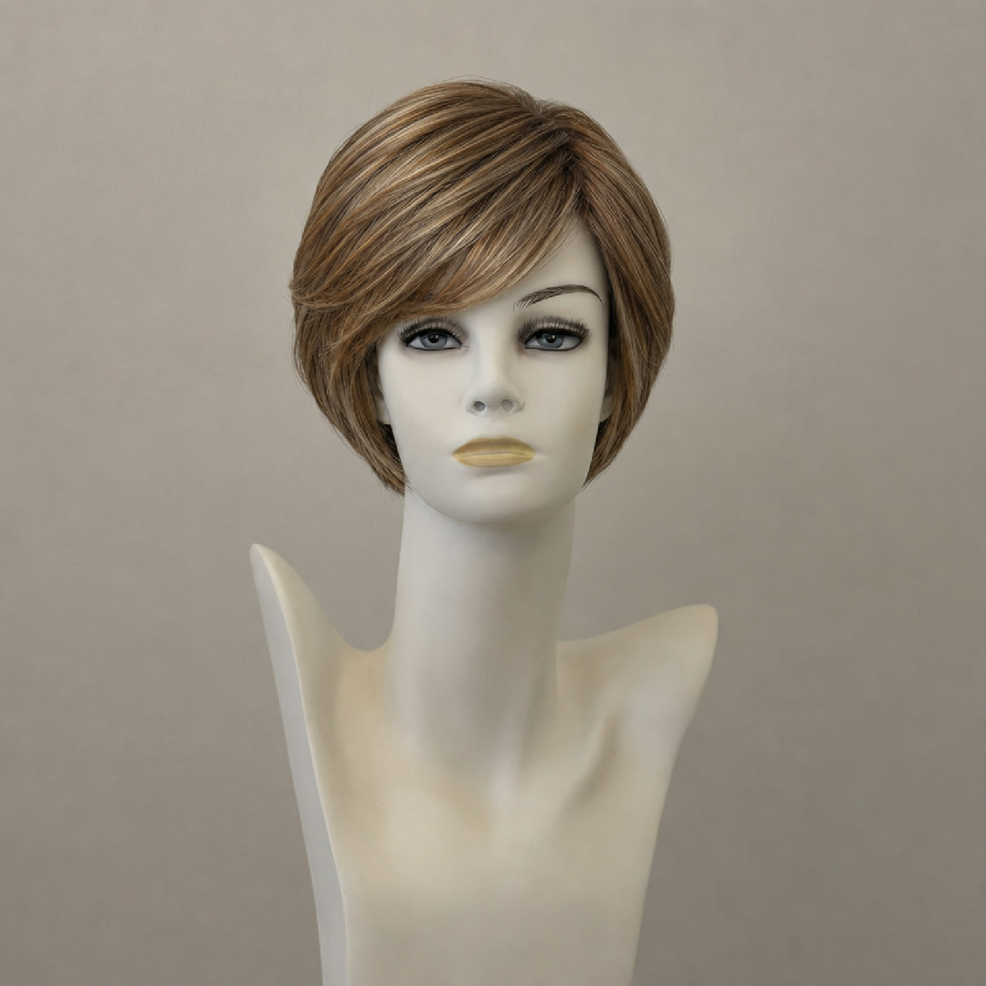 Perücke Bikini Mono Lace, Mittelbraun/Blond, Ombré-Effekt, schulterlang