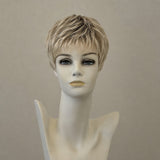 Darksand wig with dark roots in a bob style