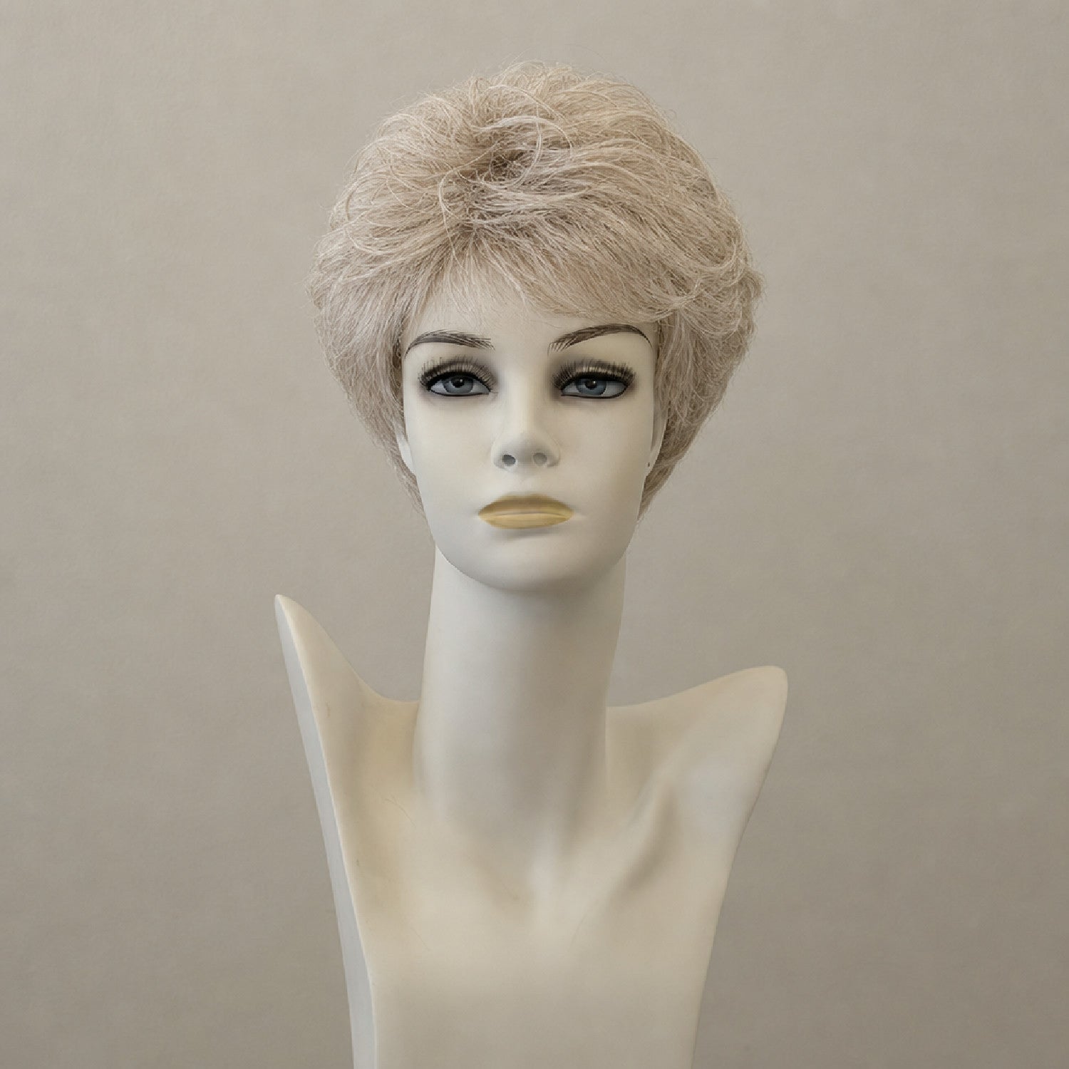 Perücke Bolzano Mono ivory grey mix, kurze Pixie-Frisur mit Grau-Tönen