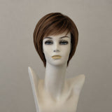 Braune Kurze Bob-Perücke Lacefront mit Seitenscheitel